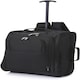 image 1 of 5 Cities 21"/55cm Backpack Trolley Bag Carry On Lightweight Travel Cabin Approved with Shoulder Straps Wheels Suit Case Hand Luggage with 2 Year Warranty Black | Black | Cabin Bag