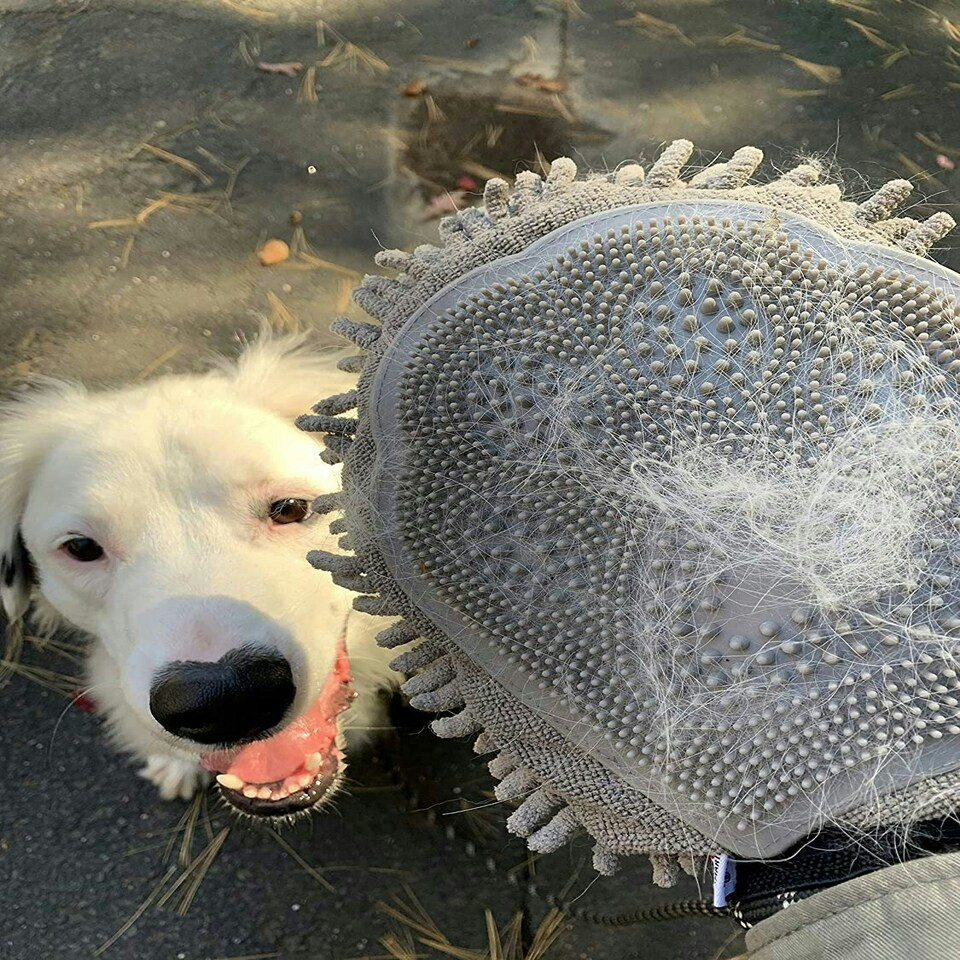 image 1 of Dirty Dog Grooming Mitt Single Dries Your Dog N/A