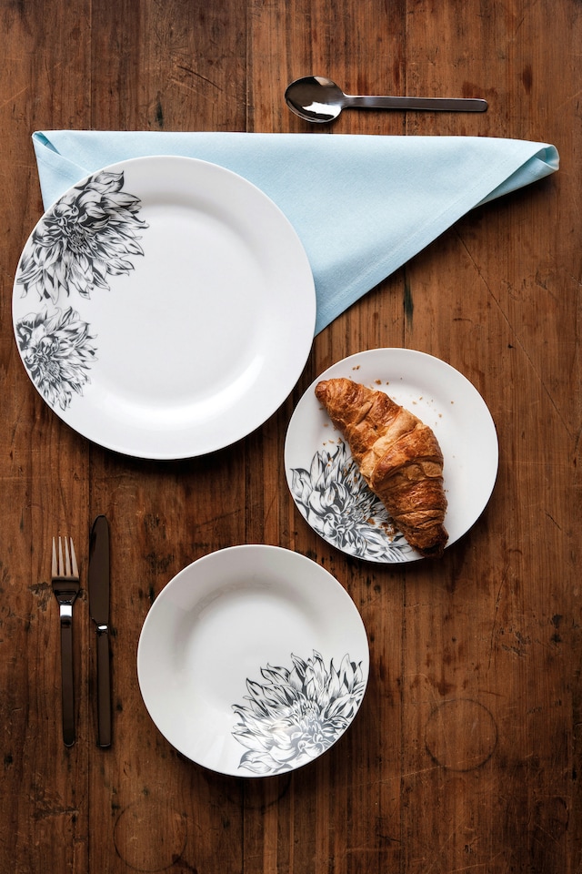 image 1 of Orsina Stylish Botanic 12 Piece Dinner Set, Durable Dinner Set For Dinner, Contemporary Design Crockery Set