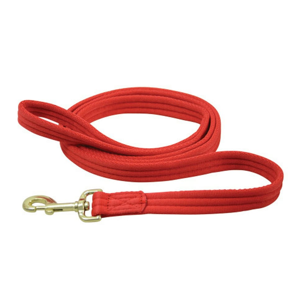 Hy Soft Webbing Lead Rein Without Chain - Red - One Size