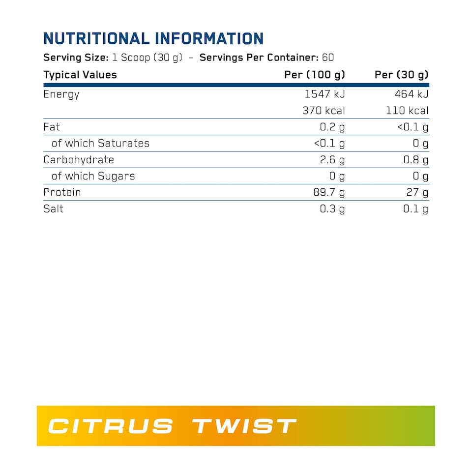 image 1 of Applied Nutrition Beef-XP Clear Protein Isolate Powder - Citrus Twist - 60 Servings