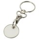 image 1 of Rory Trolley Coin Shopping Trolley Keyring - White - One Size