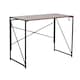 image 2 of Folding Compact Desk Storage Hook Wood Metal Office Computer Table Workstation White