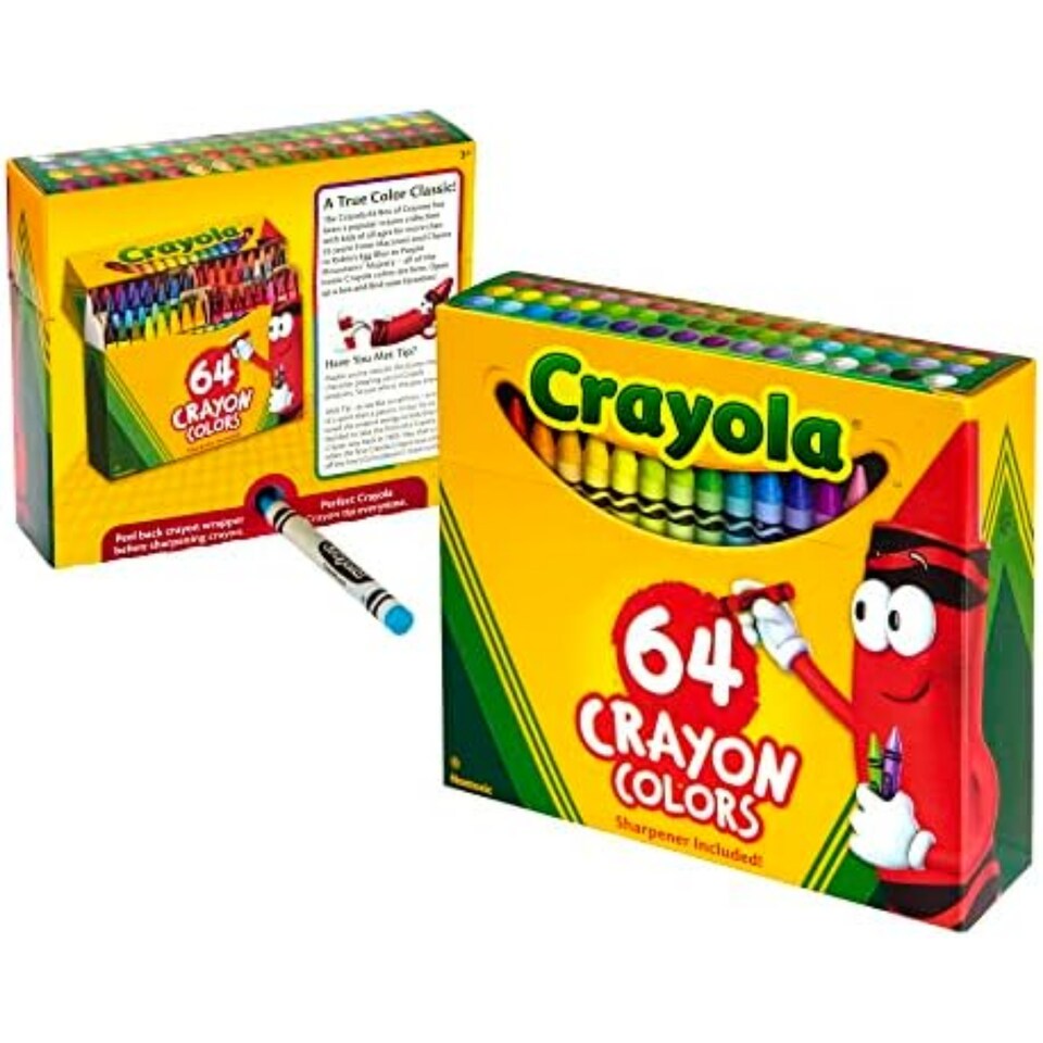 image 1 of Crayola Crayons 64 Count With Built In Sharpener