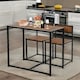 image 6 of Industrial 3-Piece Dining Rustic Table Set Brown