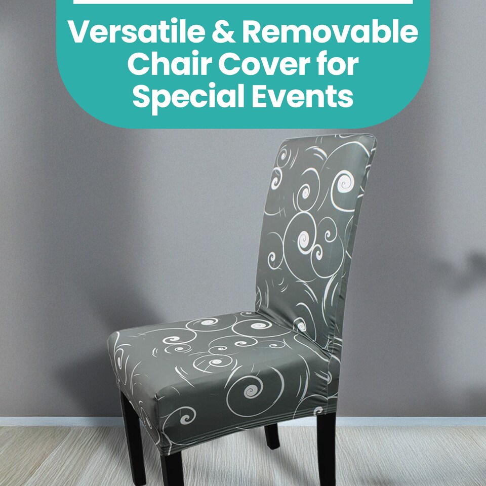 image 1 of High-Back Chair Covers, Universal Chair Protective Slipcover - Grey