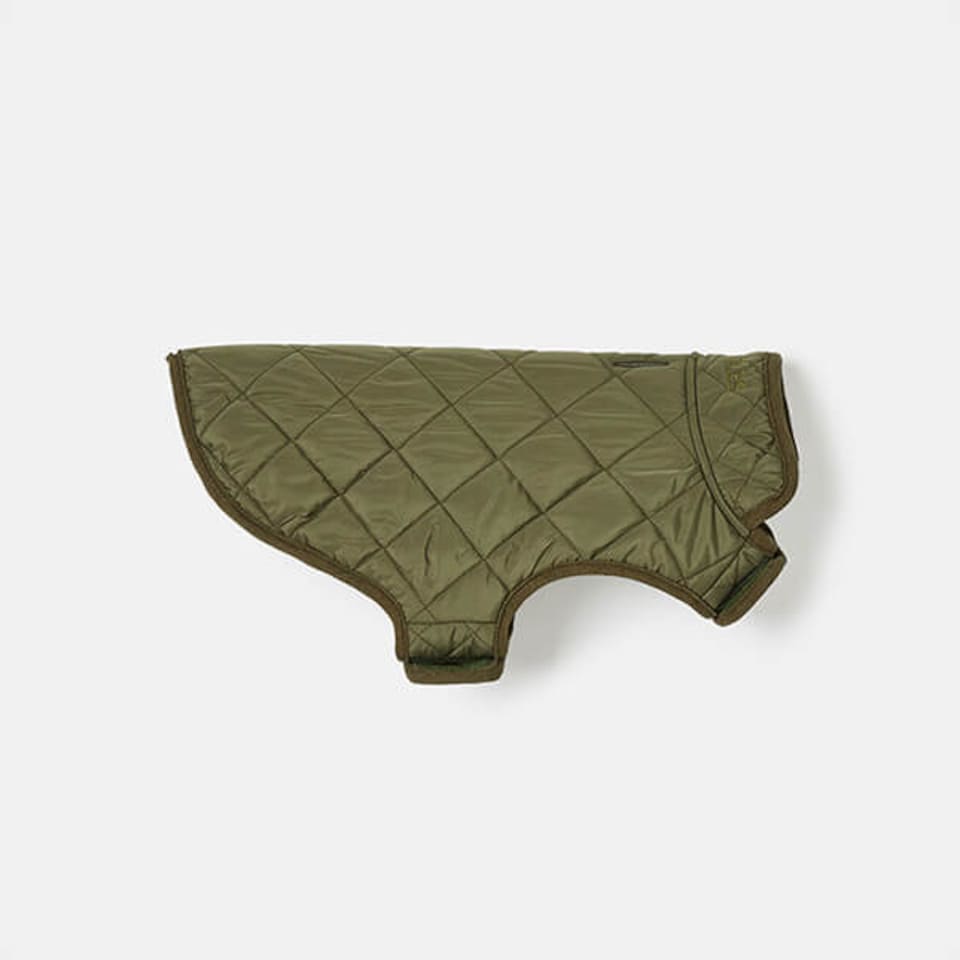 image 1 of Joules Small Khaki Quilted Dog Coat