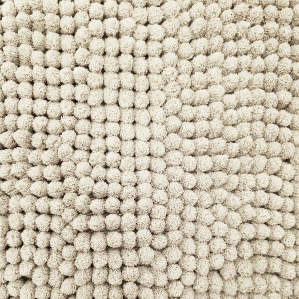 image 1 of Chenille Bobble Bath Mat Non-Slip 50 x 80cm - Cream