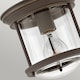 image 2 of Hinkley Hadrian 1 Light Flush Mount Oil Rubbed Bronze with Glass IP44