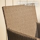 image 3 of VonHaus 3 Piece Rattan Garden Bistro Table and Chairs Set for 2