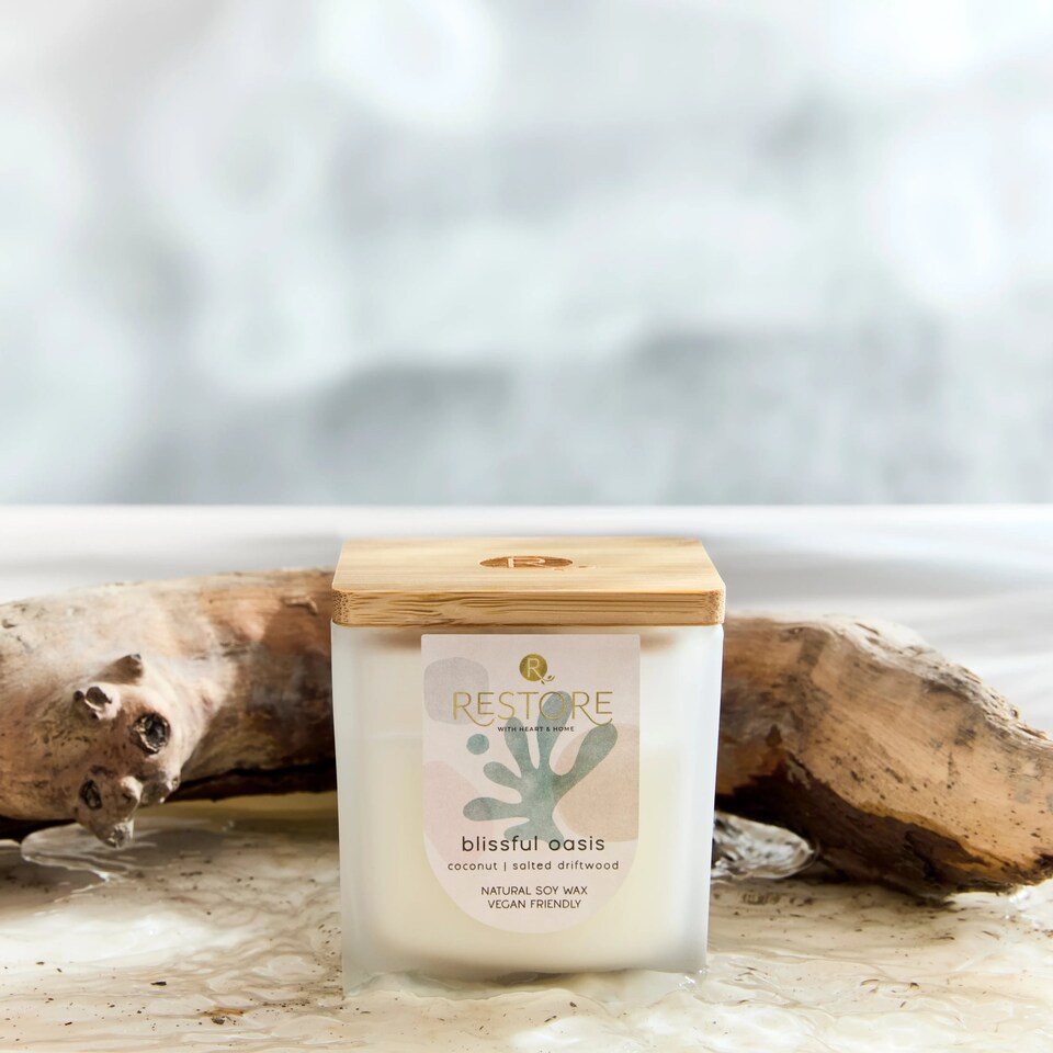 image 1 of Restore Small Soy Wax Candle - Blissful Oasis