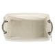 image 3 of Small Shallow Lined Antique Wash Storage Basket | White | White