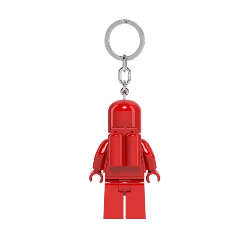 image 1 of Lego Minifigures Light Up Keychain - Spaceman Red
