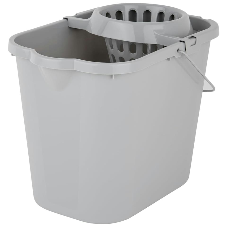 image 1 of 2 x 12L Mop Bucket & Wringer Multi Surface Plastic Bucket With Handle