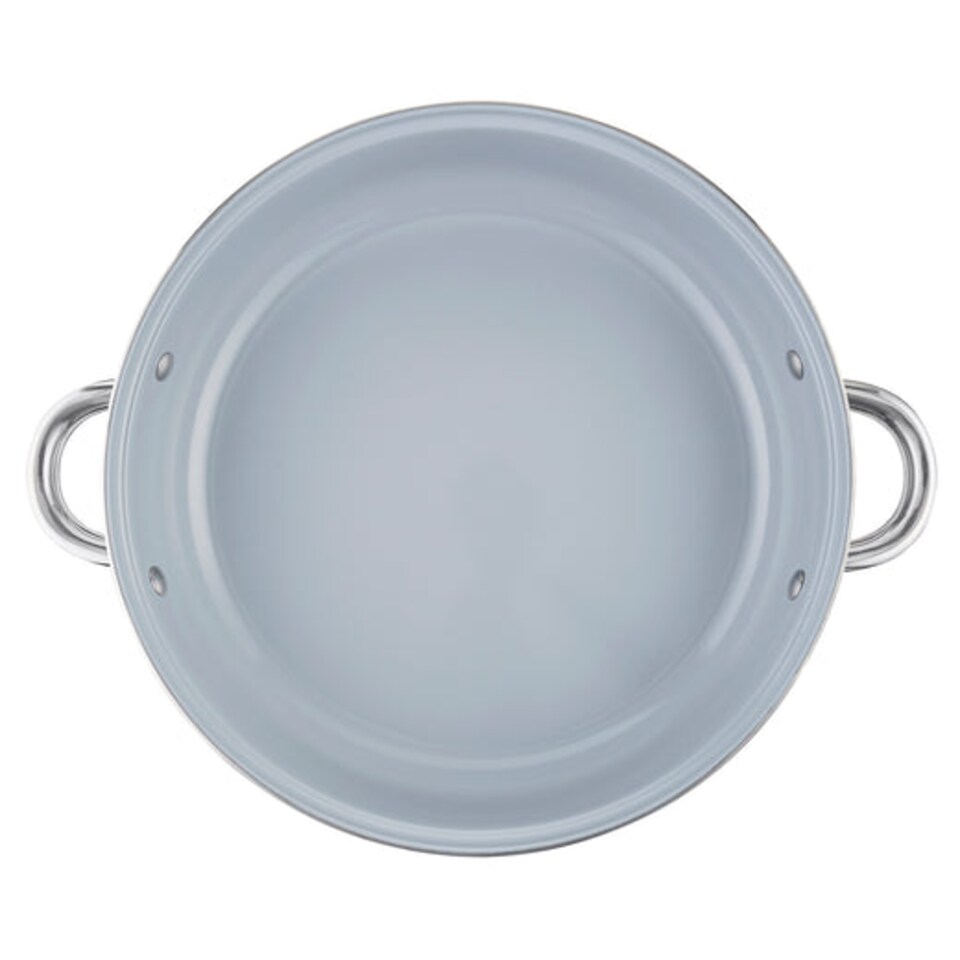 image 1 of Cooks Professional Stainless Steel Non-Stick Saute Pan 30cm with Lid for All Hobs