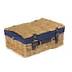 image 1 of 36cm Wicker Picnic Basket with Lining Blue | Blue | One Size