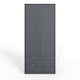 image 5 of FWStyle Artus Shaker 2 Door 2 Drawer Combination Wardrobe Matt Grey Grey
