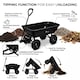 image 3 of Alivio Heavy Duty Wheelbarrow Cart 75L, Garden Tipping Trolley with 10 Inch Pneumatic Wheels, 250kg Capacityn & Swivel Handle