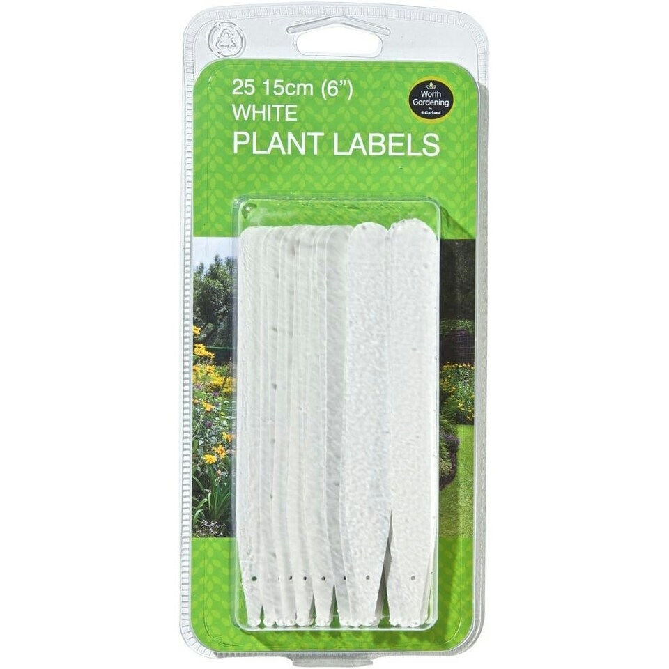 image 1 of Garland Plant Labels Plastic Outdoor Pack of 25 Durable 15cm (6")