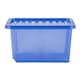 image 3 of Wham Crystal 5 x 28L Stackable Plastic Storage Boxes with Lids Blue