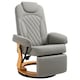 image 1 of HOMCOM Recliner Leisure Armchair with Wood Base Footrest for Living Room