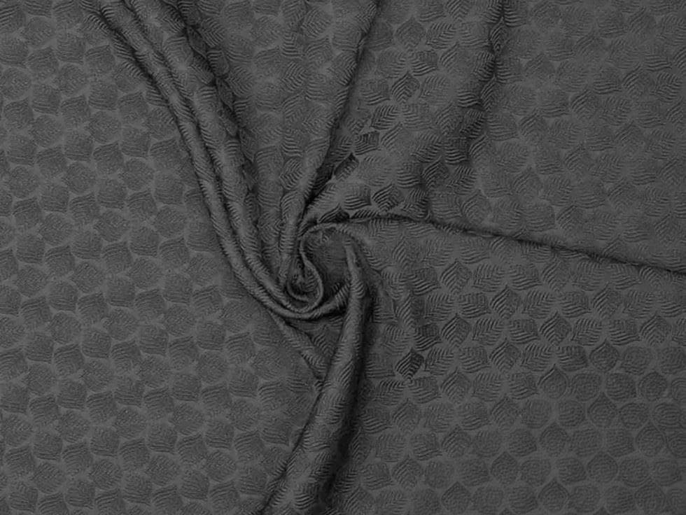 Minerva Black Deadstock Woven Brocade Dressmaking Fabric per metre - 142cm / 55" Wide