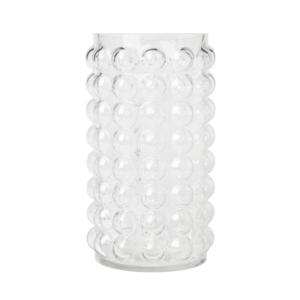image 1 of BHS Medium Bobble Glass Vase, Clear Clear | Clear