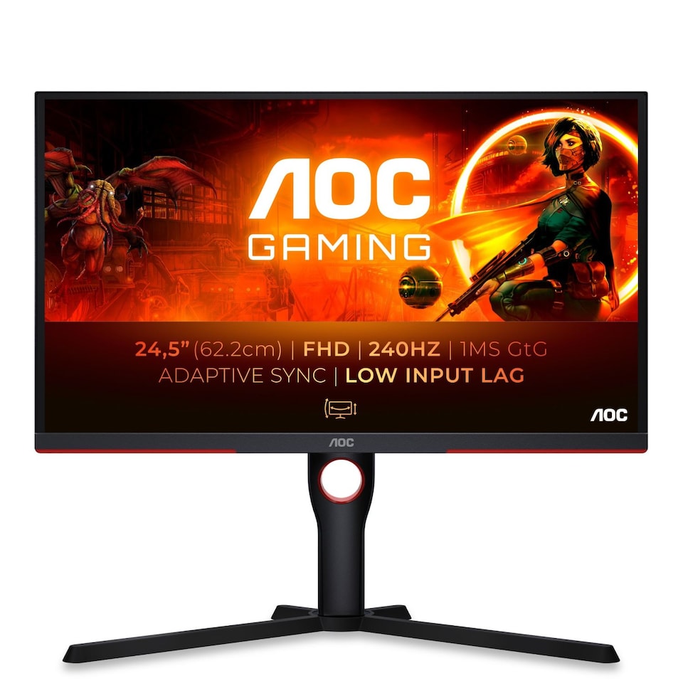 image 1 of AOC G3 25G3ZM/BK 24.5 inch Full HD VA 0.5 ms FreeSync 240Hz Flat Gaming Monitor