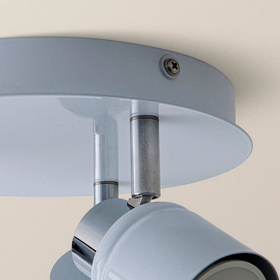 image 1 of ValueLights Benton White IP44 Round Adjustable Ceiling Light | White