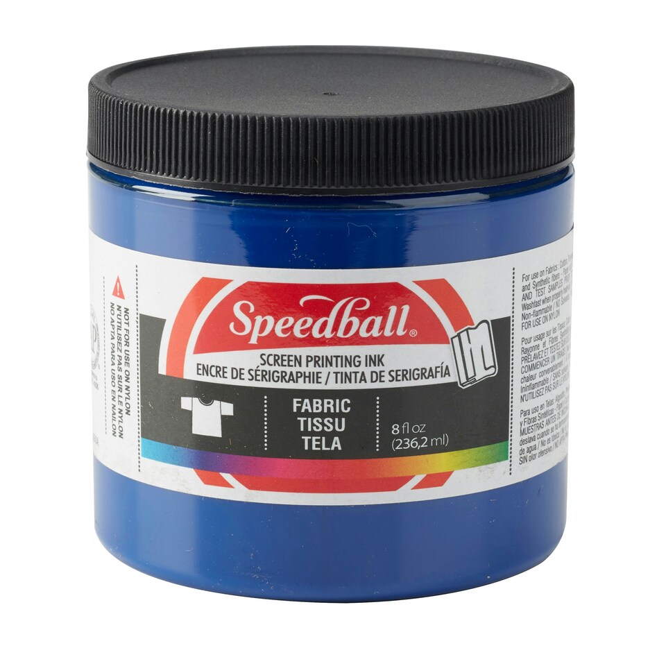 Speedball Fabric Screen Printing Ink, Process Cyanine, 8oz