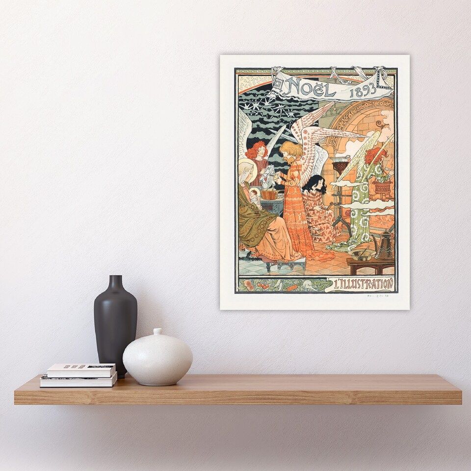 image 1 of Illustration Newspaper 1893 Christmas Grasset Huge Wall Art Print 18X24 In