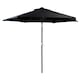 image 2 of 2m Aluminium Garden Patio Sun Shade Parasol with Tilt and Crank in Black