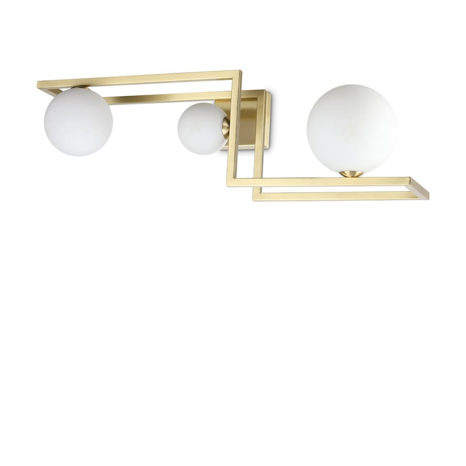ANGOLO 3 Light Globe Ceiling Light Brass