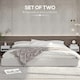 image 3 of HOMCOM Floating Bedside Table Set of 2 Wall Mounted Nightstand W/ Drawer Black