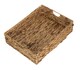 image 2 of Large Water Hyacinth Shallow Rectangular Storage Basket | Brown | Brown