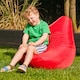 image 2 of icon Kids High Back Bean Bag Red Indoor Outdoor Childrens Bean Bags Red