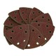 image 4 of 90mm Triangular Sanding Abrasive Discs Pads Hook Loop Backing Mixed Grit 250pk