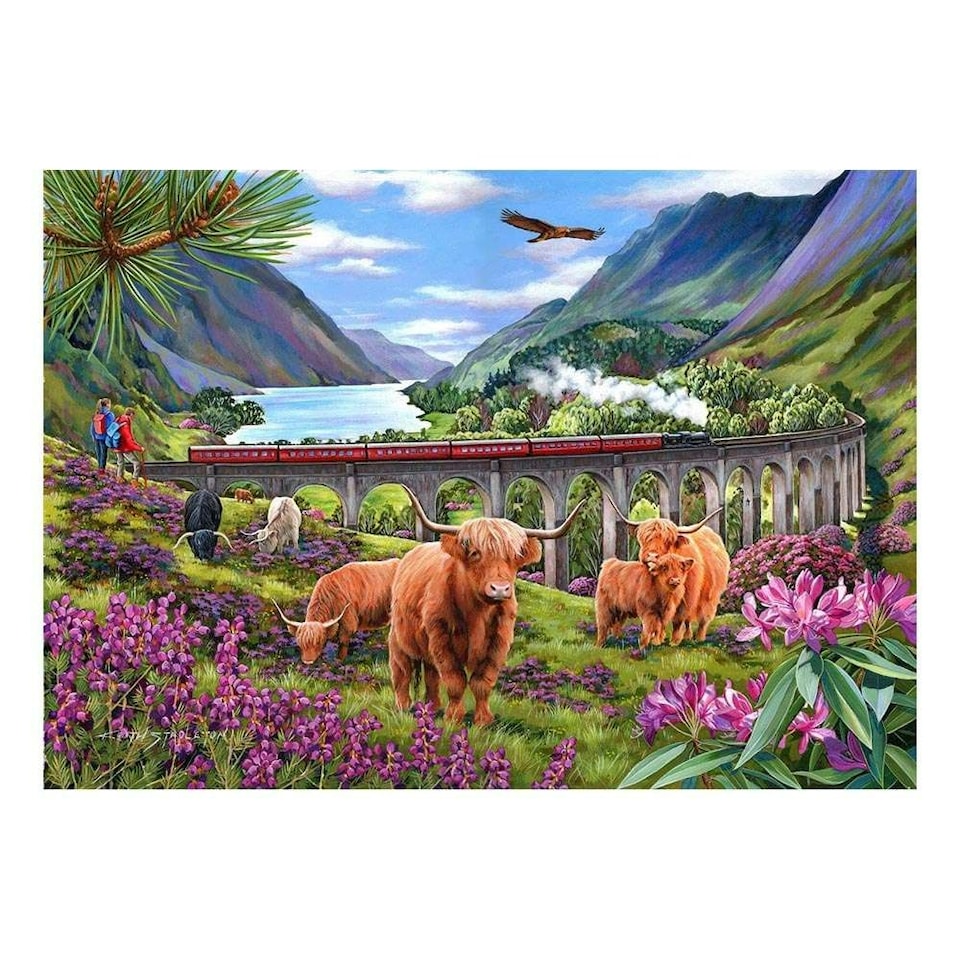 image 1 of The House of Puzzles, Glenfinnan Ladies - BIG 500 Piece Jigsaw Puzzle
