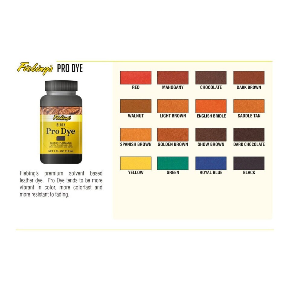 image 1 of Fiebing's Pro Dye - Professional Oil-Based Leather Colour Dyes 4oz | Brown | Spanish Brown