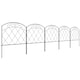 image 1 of Outsunny 61 cm x 3 m Outdoor Picket Fence Panels with Panels, Swirls, Black | Black | Black | 305L x 61H cm | 1