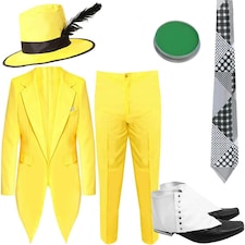 Masked Man Yellow Suit Costume | Yellow | 2XL