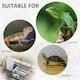 image 6 of PawHut Tortoise House w/ Mesh Roof, Small Pet Reptile Wooden House - Grey