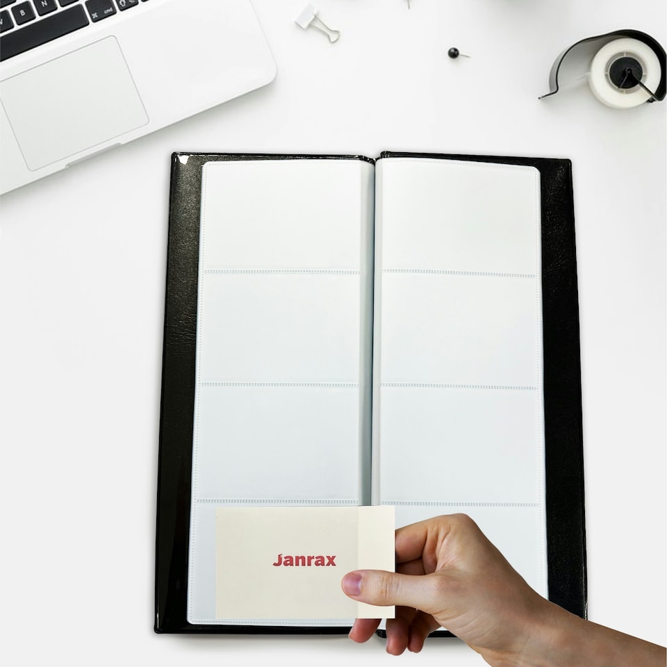 image 1 of 40 Pocket Black Name Business Card Holder by Janrax