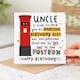 image 3 of Funny Uncle Birthday Card - I Tried to Send You an Amazing Gift - Postbox Joke - Humorous Birthday Card for Uncle