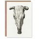 image 1 of Jean Bernard Art Card Skull of a Cow Pencil Drawing