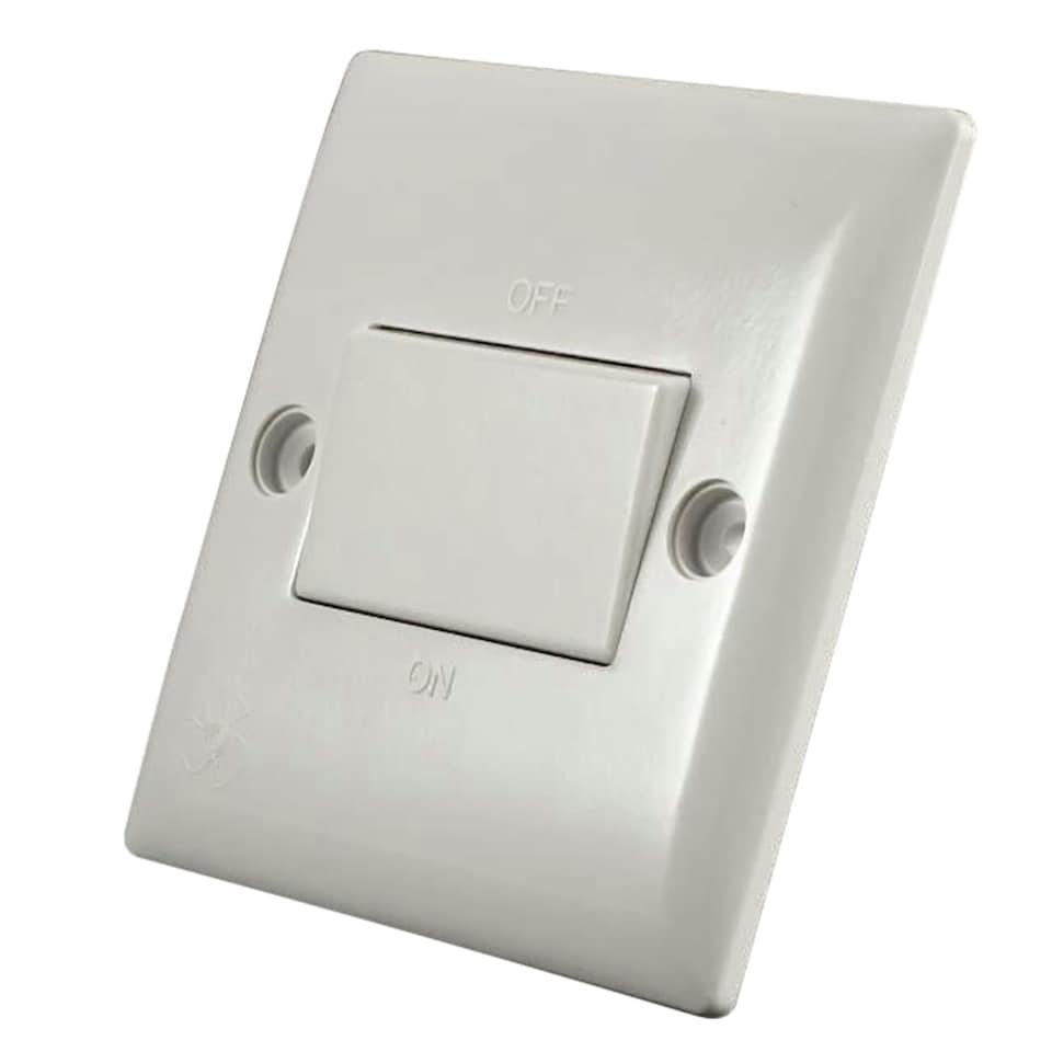 Dencon Slimline Fan Switch - White - One Size