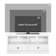image 7 of HOMCOM Modern TV Unit Cabinet for TVs up to 45 Inches, TV Stand with Drawers, Open Shelves, Cable Holes for Living Room, White
