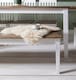 image 5 of Hallway Bench Kitchen Dining Entryway in White and Dark Pine Canterbury 117cm | White | M