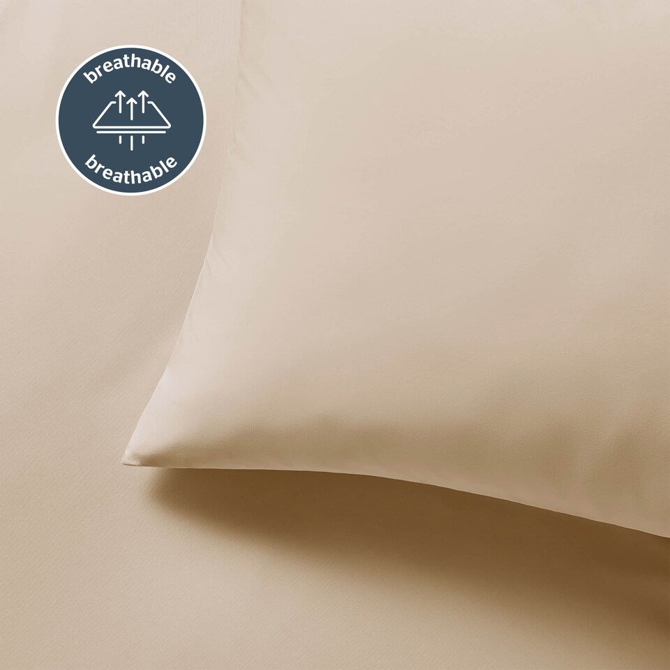 image 1 of Silentnight Pure Cotton Duvet Cover Set, Natural