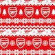 image 2 of Arsenal FC Christmas Gift Wrap Sheets | Red | Red/White | One Size | 1